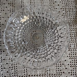 Vintage Anchor Hocking Teardrop Hobnail Three Footed Candy Dish